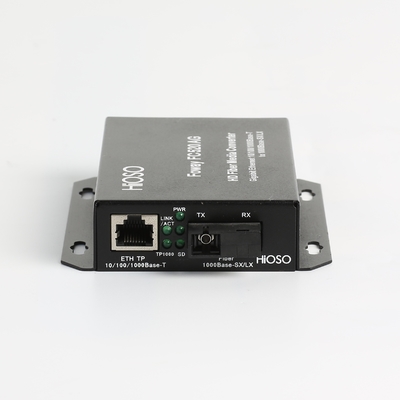선택적인 카메라 거리 네트워크 IP을 위한 하이오소 산업용 섬유 미디어 컨버터 1 GE RJ45+1 GE FX 항구