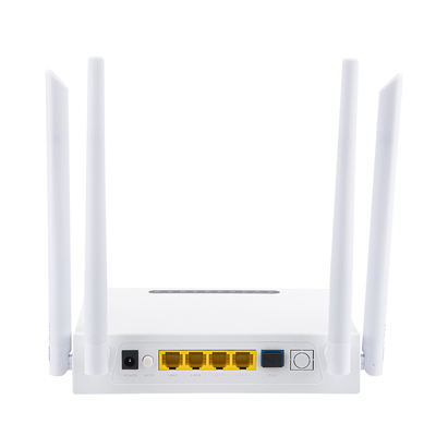 FTTH FTTO 해결책을 위한 HiOSO 듀얼-밴드 ONU 4GE 와이파이 플라스틱 케이싱 XPON ONU